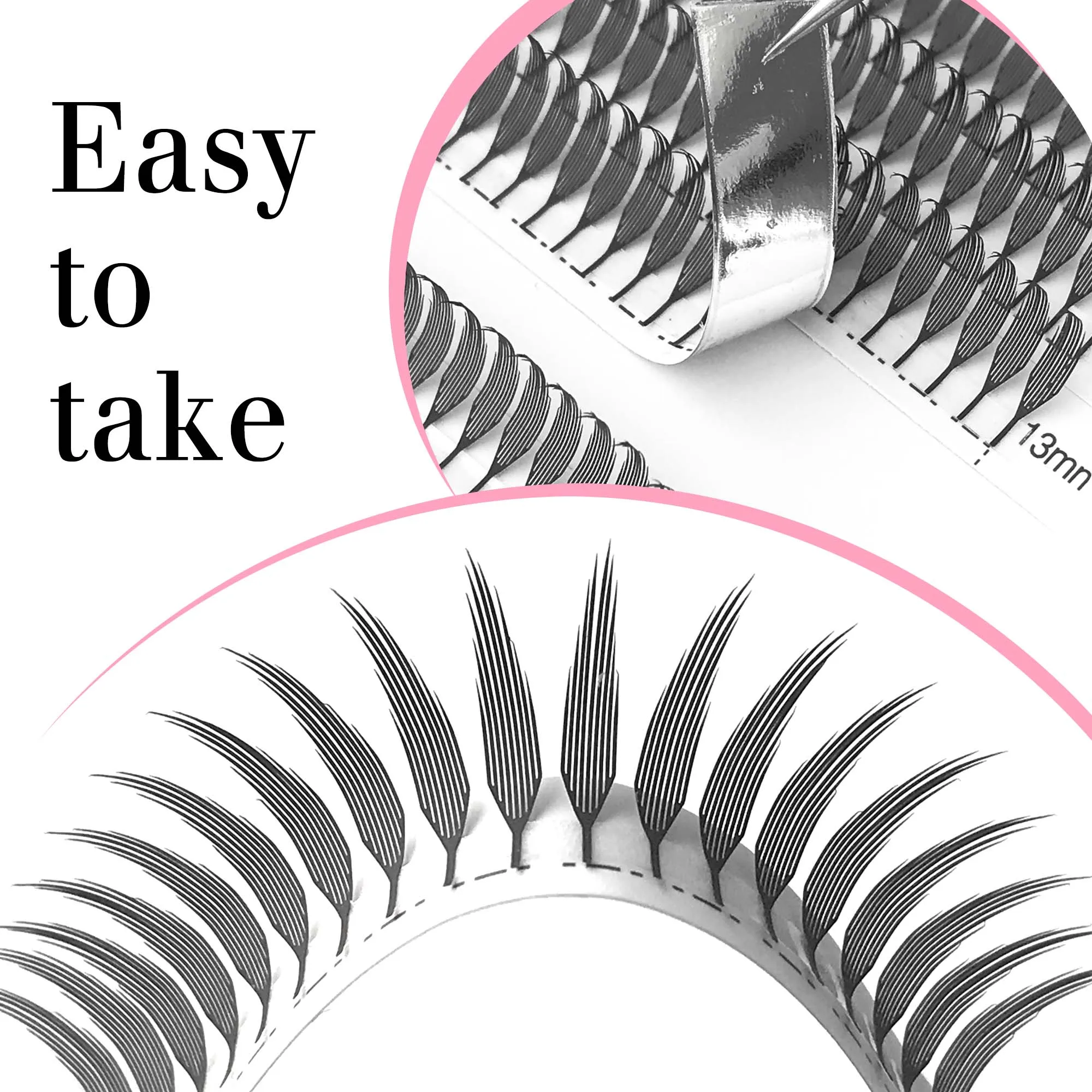 5pcs new spire lashes tower fans premade spikes eyelashes extensions 8-15mm for anime eyelashes makeup free shipping