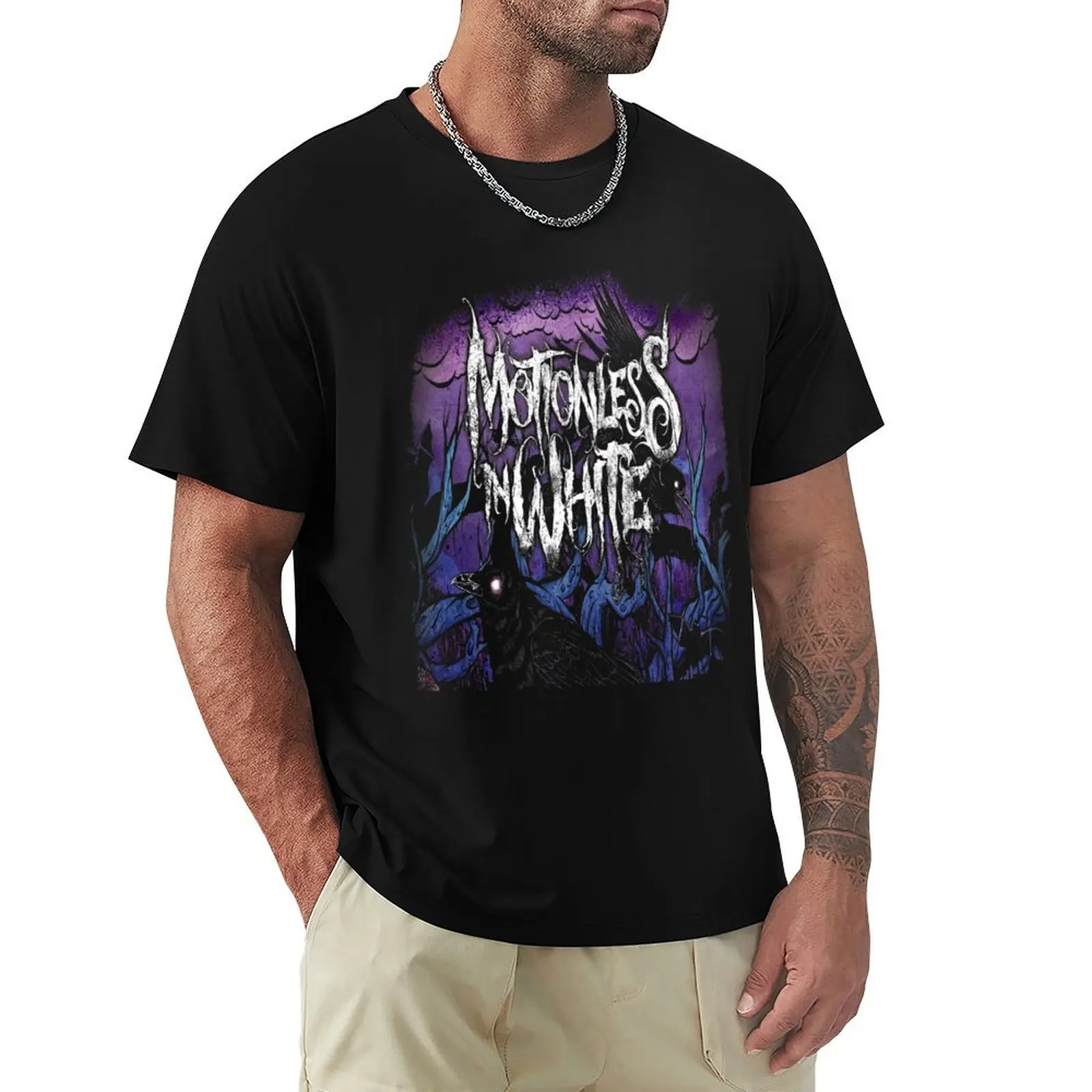 Creatures Motionless Music Band Gift Men T-Shirt Plus Size Summer Casual T-Shirt