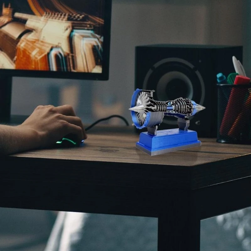 Jet Engine Model TR900 Miniature Turbofan 3D Printing Toy Suitable for Teens Learning and Fun with Rotatable Feature