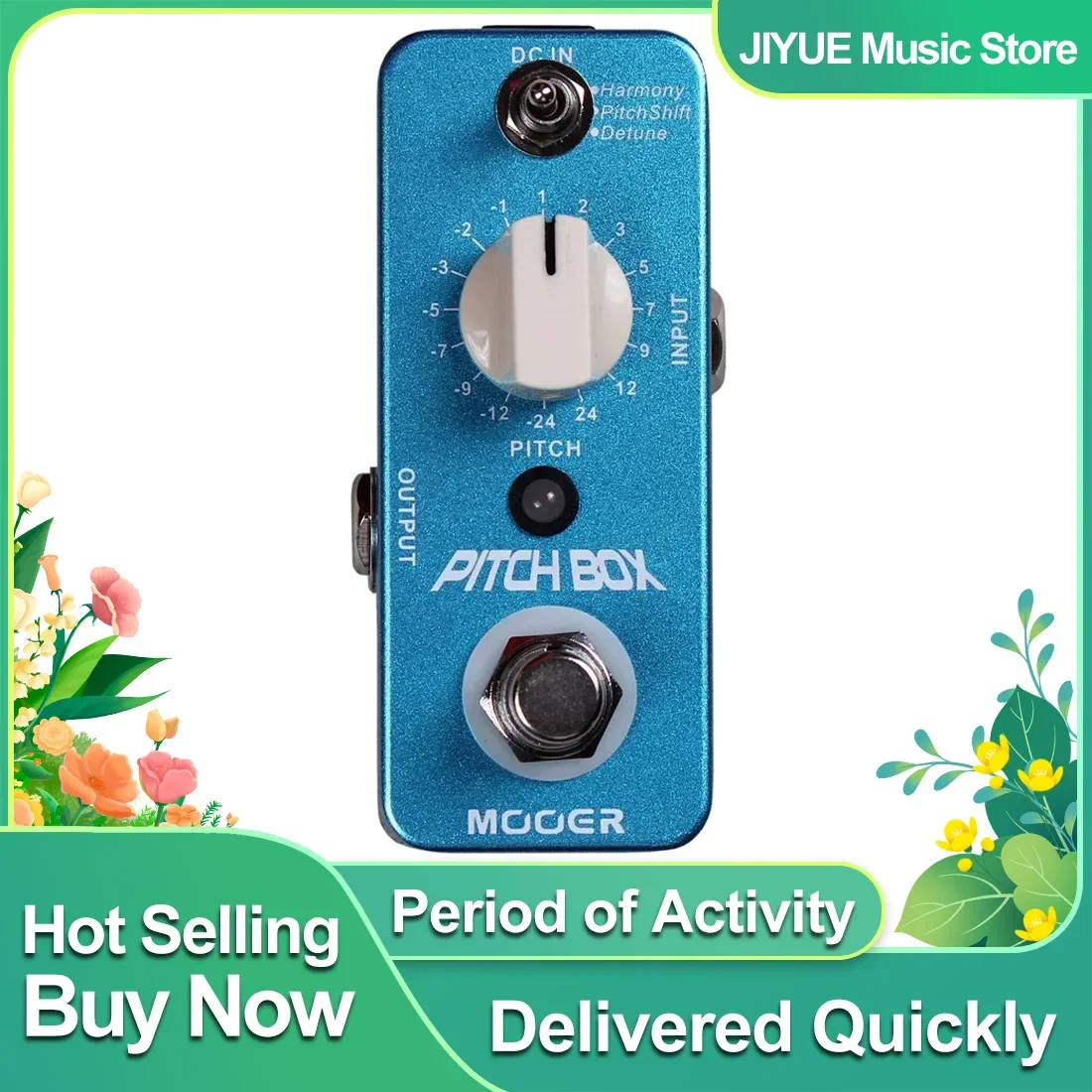 MOOER Pitch Box Pedal de efectos de Guitarra transpone 3 modos de efectos Harmony Pitch Shift Detune True Bypass Pedal pieza de Guitarra eléctrica