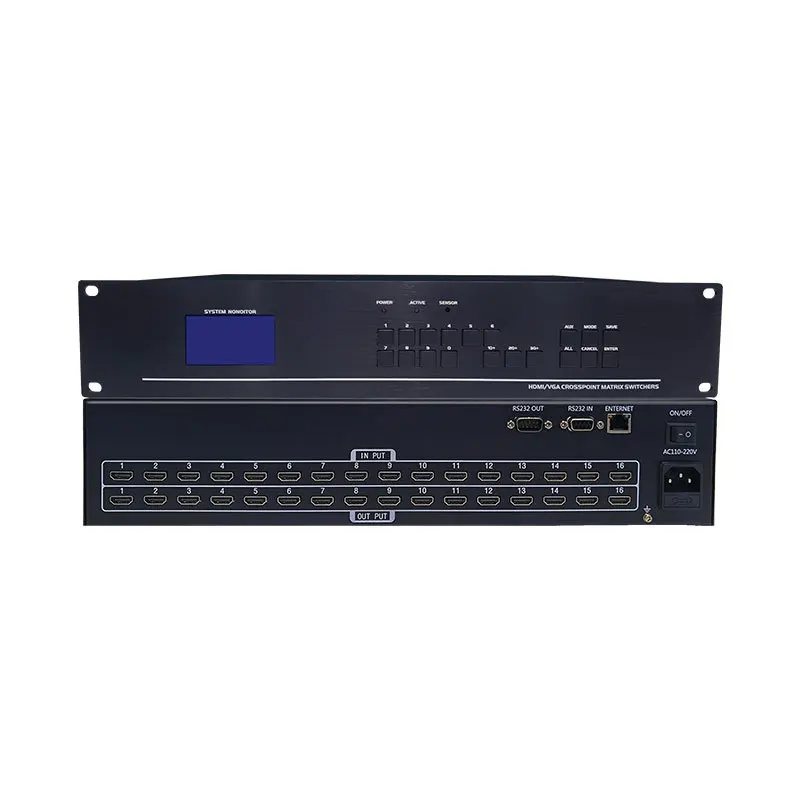 - HD video matrix 4CH 16CH 32CH 36CH 8 in 8 out digital matrix switcher hybrid card