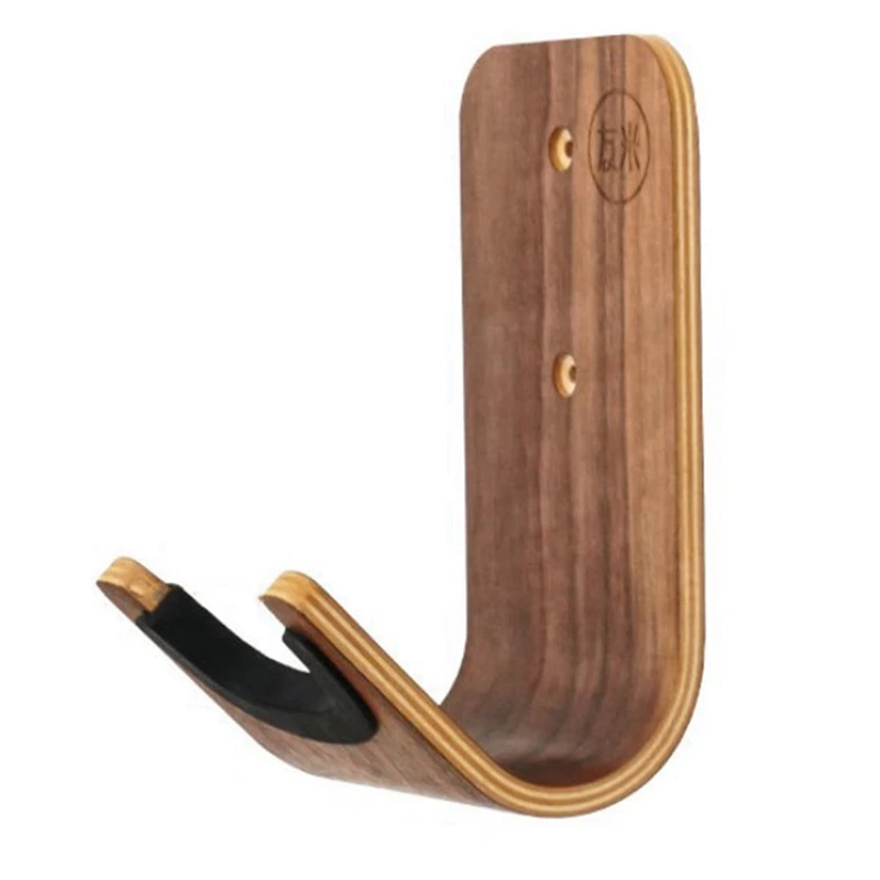 

4X Guitar Skateboard Wall Hanger Unique Design Bent Wood Guitar Hanger Wall Mount Guitar Holder Acoustic Guitar