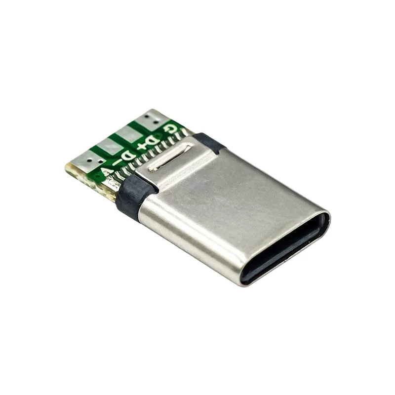 หัวต่อ TYPE-C 24P แบบสี่ขา พร้อมอะแดปเตอร์เชื่อมต่อข้อมูลแบบยืดหยุ่นสำหรับบอร์ด, ขั้วต่อ USB สำหรับชาร์จเร็วแบบเชื่อมต่อสายไฟสำหรับ Android