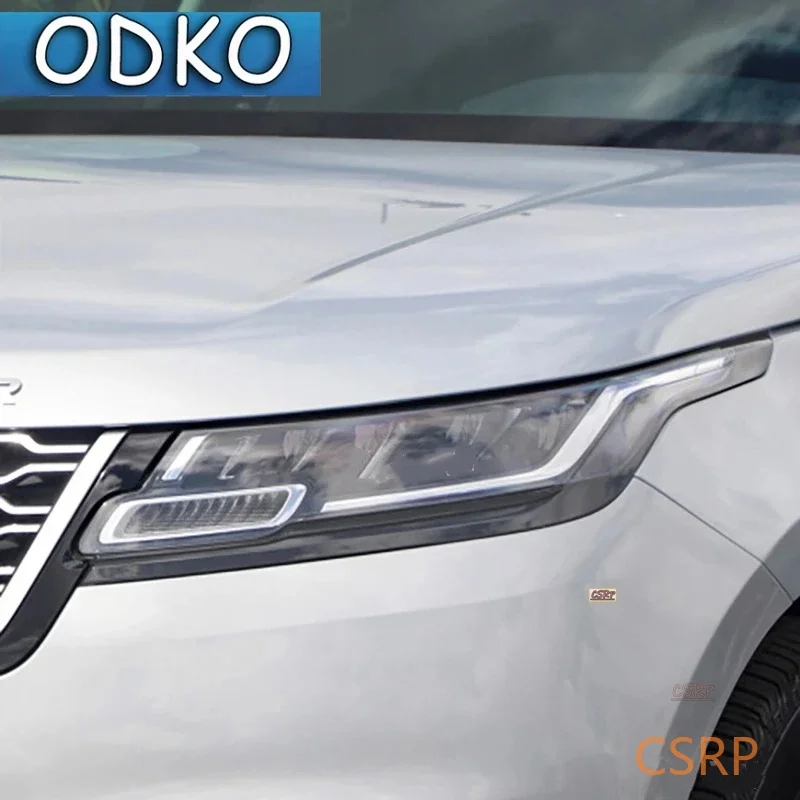Car Headlight Tint Smoked Black Protective Film TPU Stickers For Range Rover Velar 2017-Present Accessories Anti-Scratch Repair