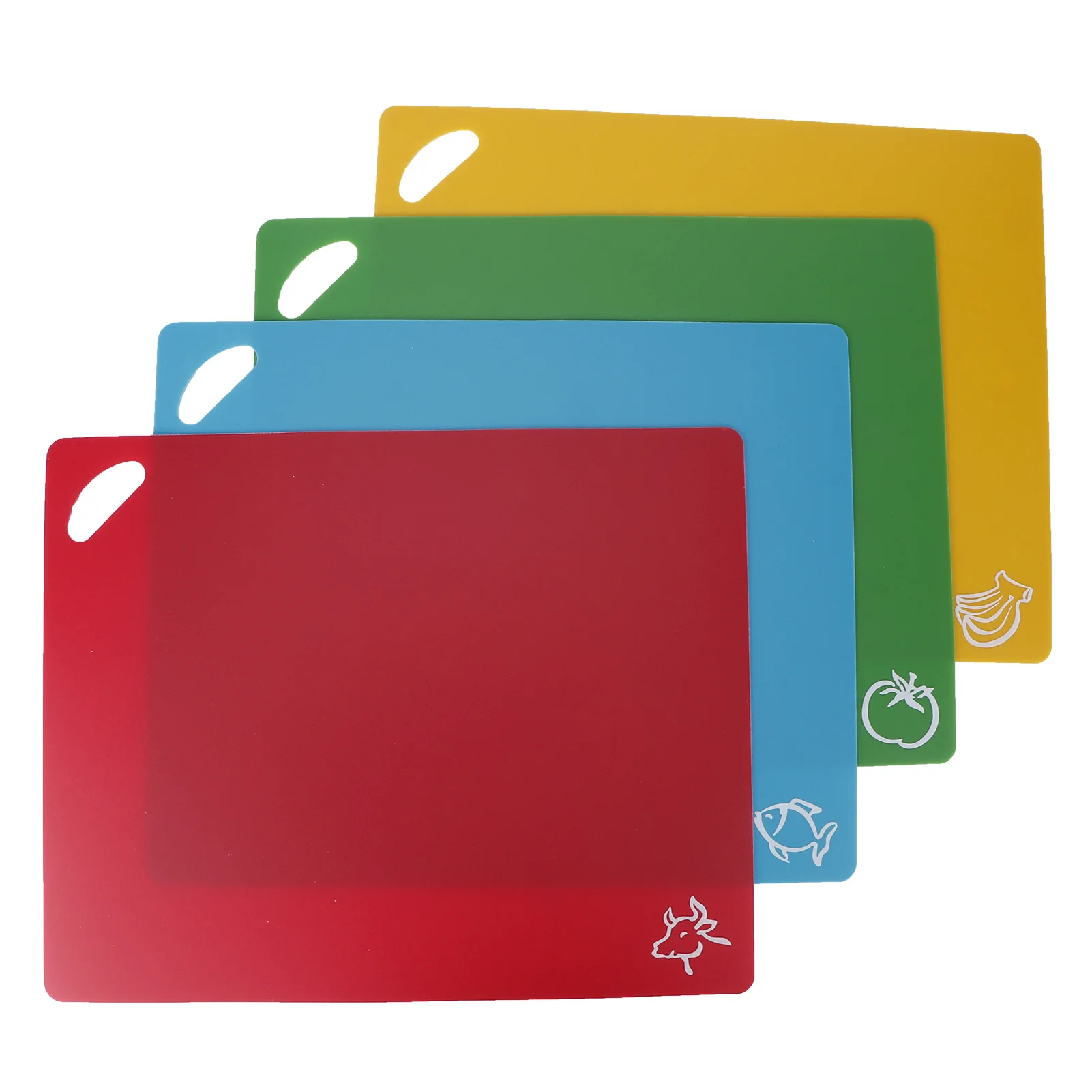 4Pcs Flexible Kitchen Cutting Board Non Slip Cutting Board For Vegetable Meat Household Kitchen Supplies 38x30.3x0.12cm