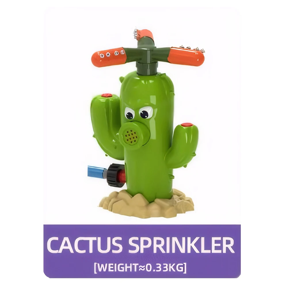 For Summer Water Fun simulate Hydrant/Cactus Outdoor Sprinkler Toy Spinning  Toy Rotating Sprinkler Swing Sprinkler