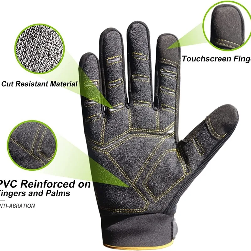 Level 6 Cut Resistant Work Gloves Abrasion Resistant PVC TPR for Heavy Industry Oil Field Operations