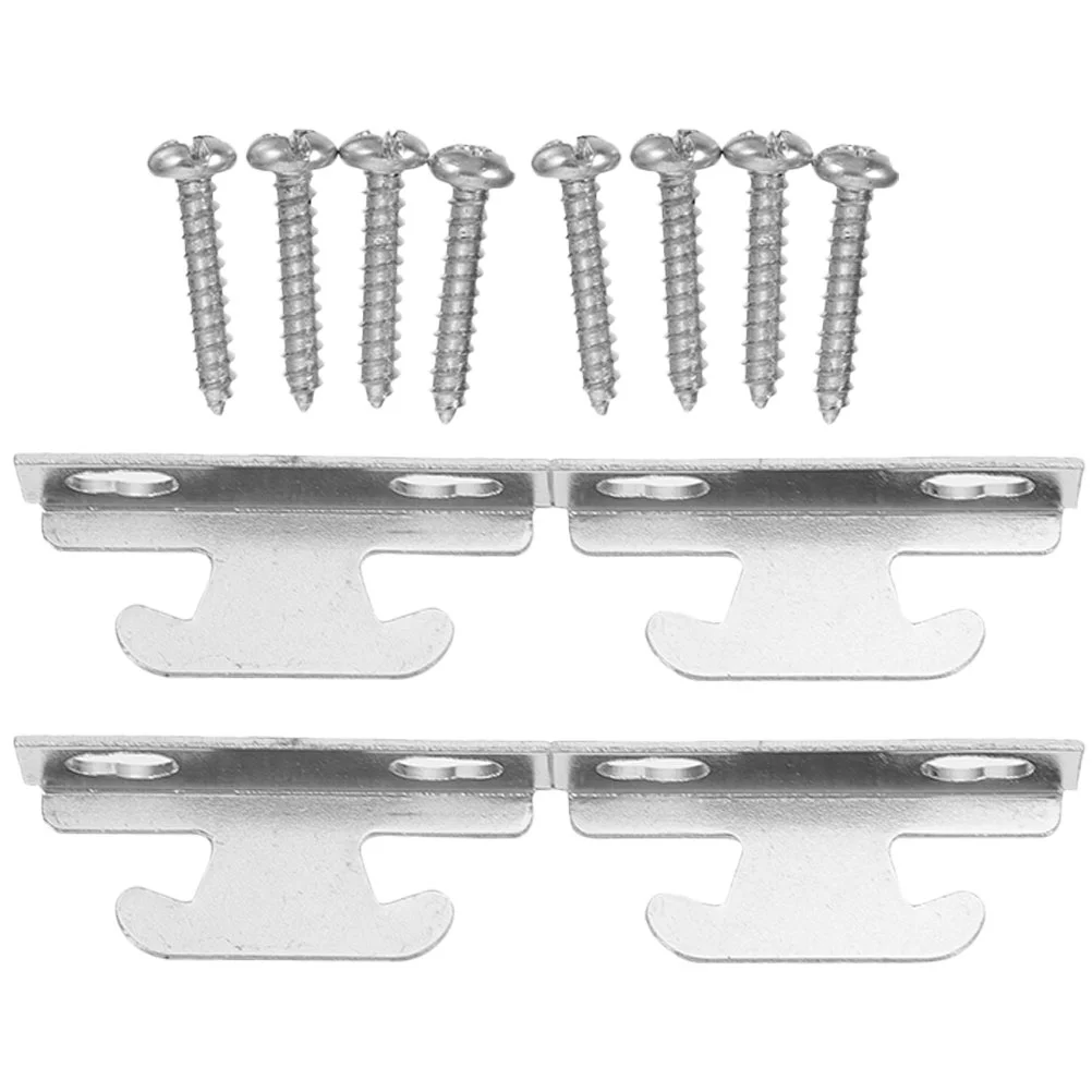 4 Sets Curtain Rod Bracket Rail Brackets Thickened Holder Iron Pole Single Household