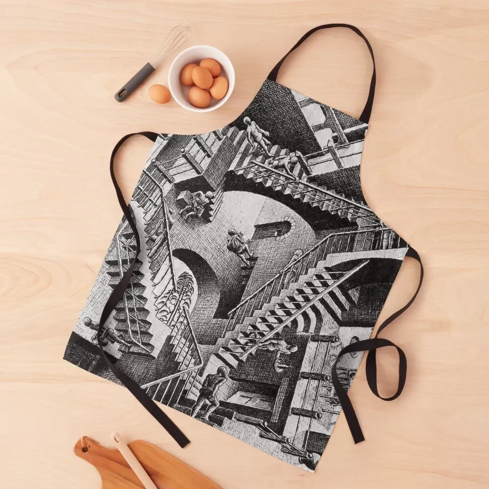 

Optical Illusions MC Escher Apron for kitchen useful kitchen jacket woman Customizable Woman Waterproof Apron