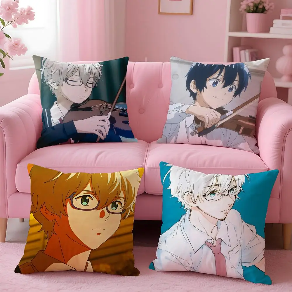 anime Ao No Orchestra Cushion Cover Cushion Cover Set 4Pcs 50x50 45x45 40x40 Pillowcase Decorative Sofa Home Decor