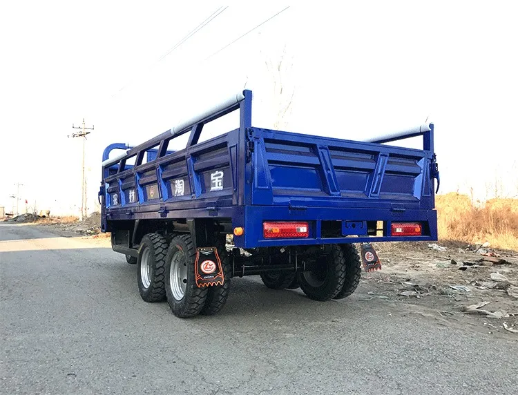 350CC 2 Axle 9 Wheel Motorized Tipper Cargo Tricycle/350CC Double Rear Axle Nine Wheel Motorcycle Dumper Cargo Tricycle