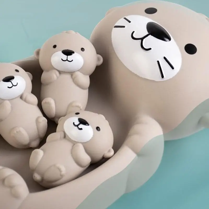 76HF Phim hoạt hình Đồ chơi tắm gia đình cho trẻ sơ sinh để khuyến khích chơi câu cá