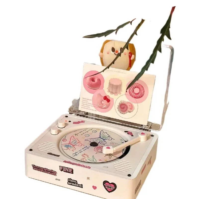 

CD player retro listening to albums CD player bluetooth speaker record player birthday gift