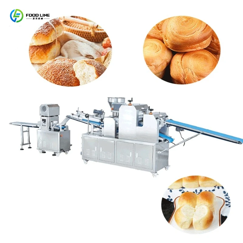 عمر خدمة طويل أوتوماتيكي بالكامل لخط إنتاج خبز الخبز لمصانع الأغذية الشعبية