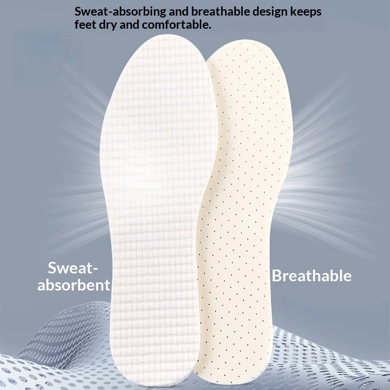 Summer Thin Latex Insoles Cloud Soft Pain Relief Breathable Deodorant Foot Cushions for Men Women Long Standing