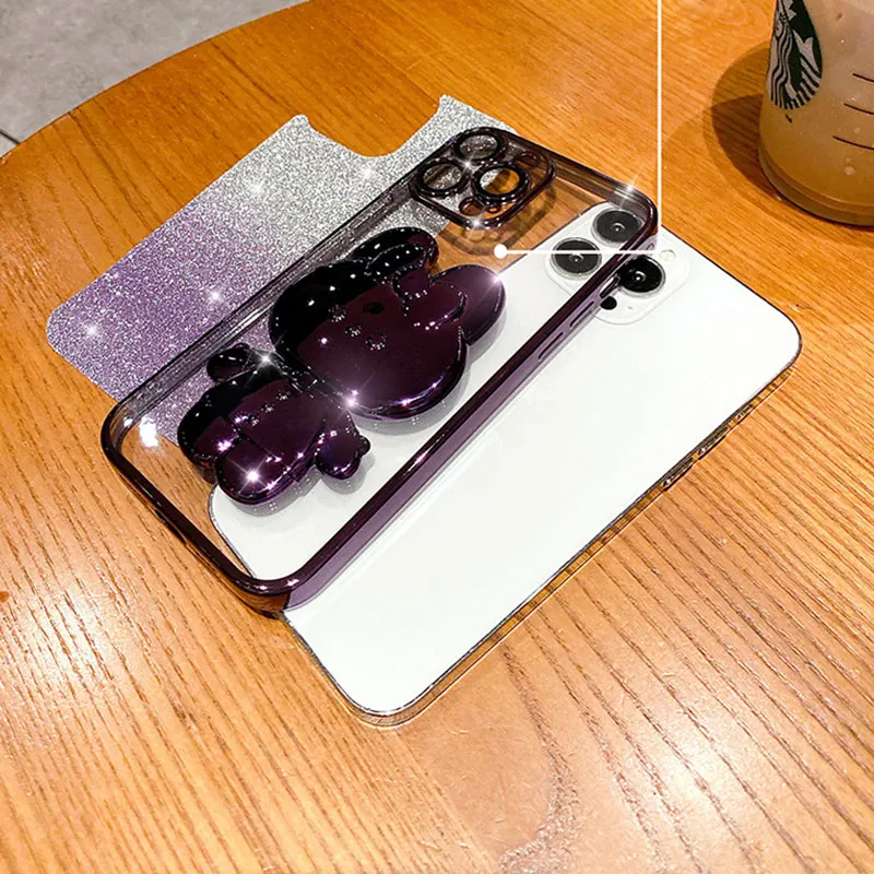 เคส F5 poco Pro ลายกระต่ายฝาครอบแบบแวววาวสำหรับ Xiaomi poco F5 X5 X4 M4 Pro F4 GT เคสโทรศัพท์ M3 F3เคสนิ่ม