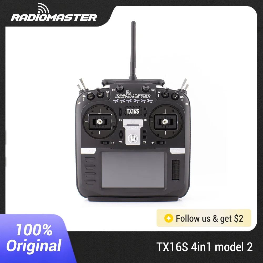 RadioMaster TX16S MKII V4.0 Hall Gimbals FCC 16CH ELRS 2.4G 4in1 Transmitter Remote Control with RP1 Receiver EDGETX OPENTX