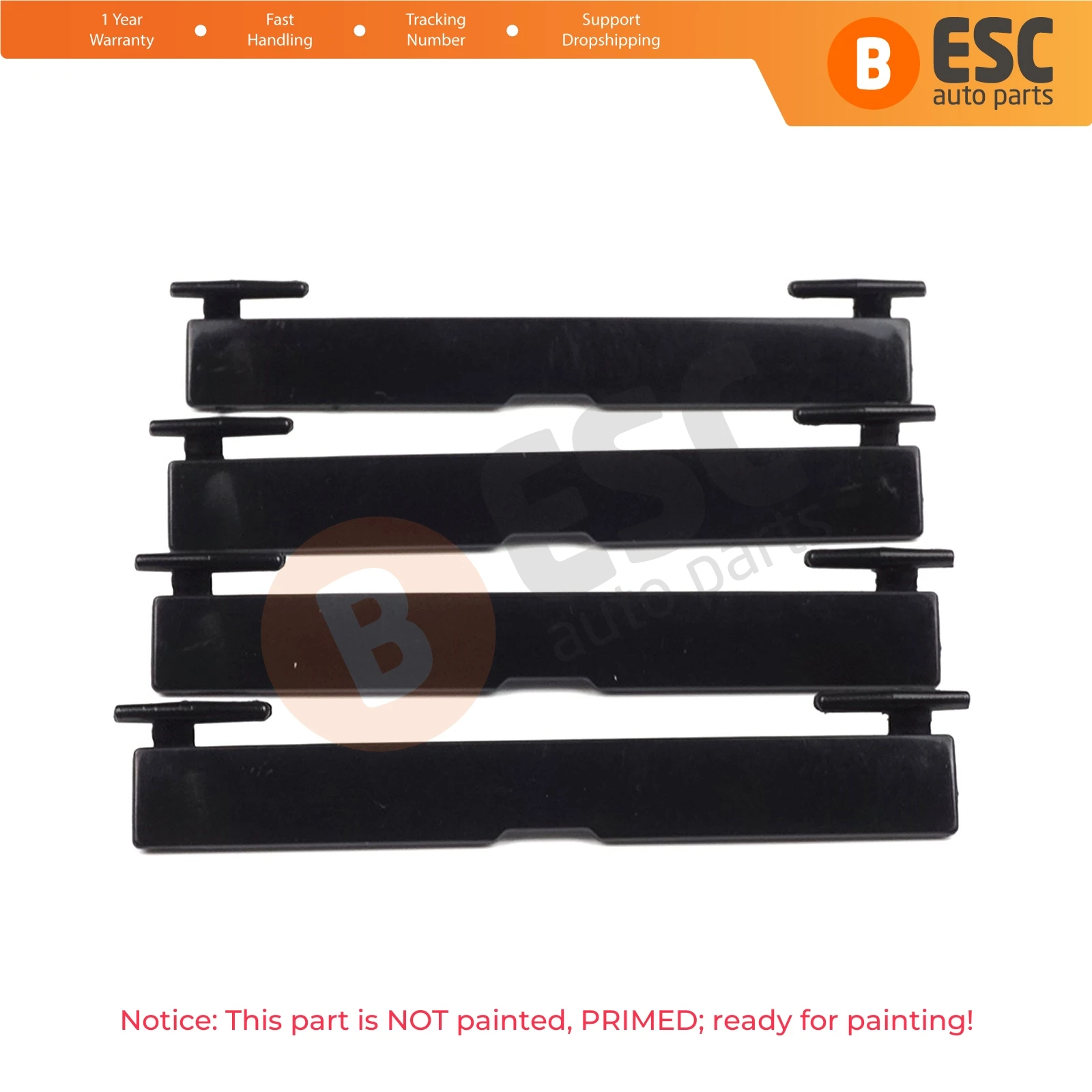 ESR630-1 4X Roof Flap Rack Carrier Mount Molding Port Bag Rail Lid Cover Trim A2136900182 for Mercedes E W213  S213  95*12 mm