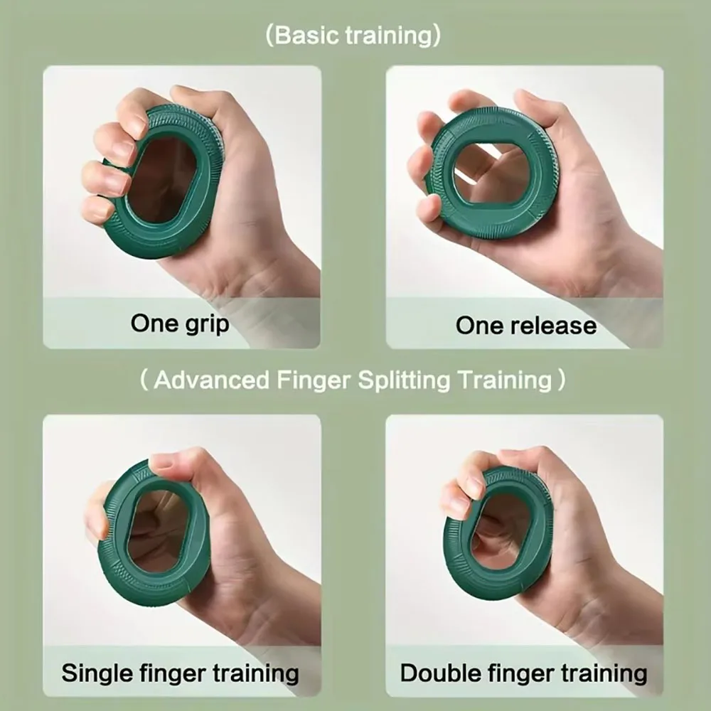 Silicone Hand Grip Strength Enhancer, Grip Ring Finger Trainer, Wrist Expander, Muscle Finger Expander, Relieves Wrist Pain