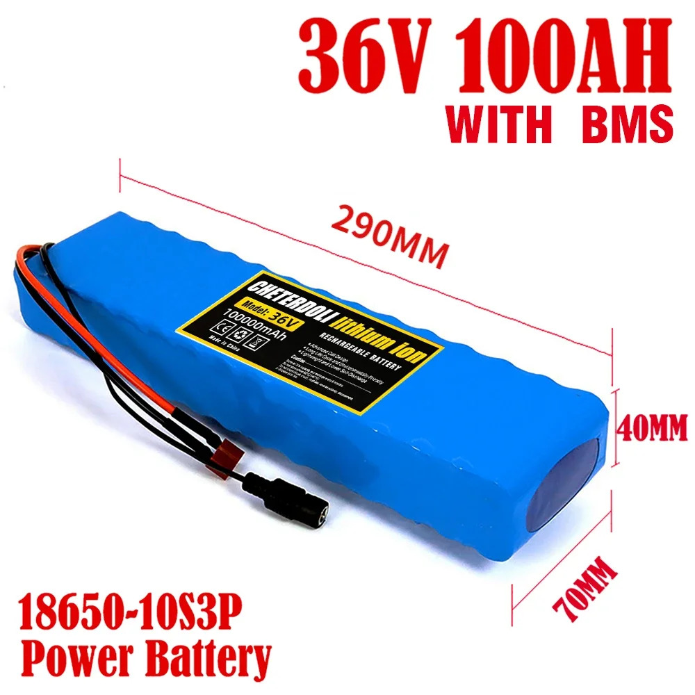 36V 100Ah 10S3P 36V Battery 1000W 42V 18650 Battery Pack for Xiaomi M365 Pro Ebike Bicycle Scooter Inside with 20A BMS