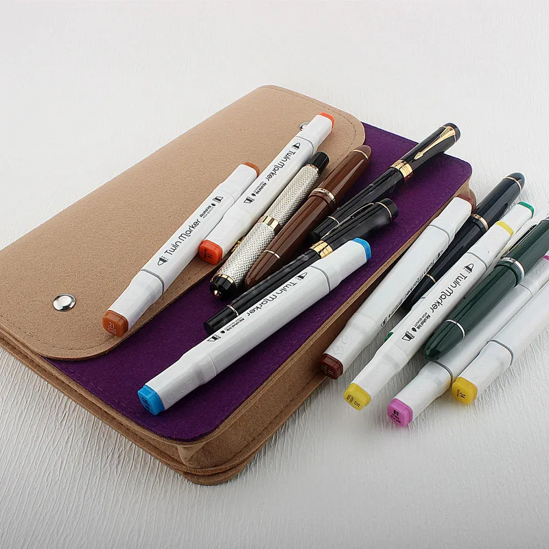 Imagem -02 - Minimalista Impermeável e Dustproof Pen Case Papelaria Proteção Bolsa Storage Blanket 12 Grid Novo