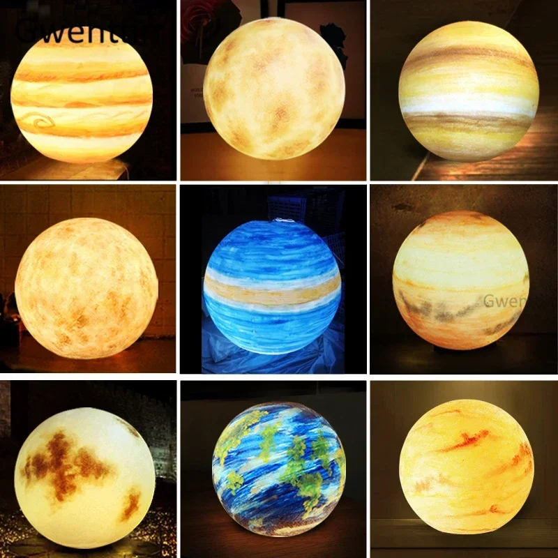 Planet Pendant Lights Ball Hanging Ceiling Lamp for Bedroom Lighting Fixtures LED Nordic Home Decor Cafe Chandelier Luminaria