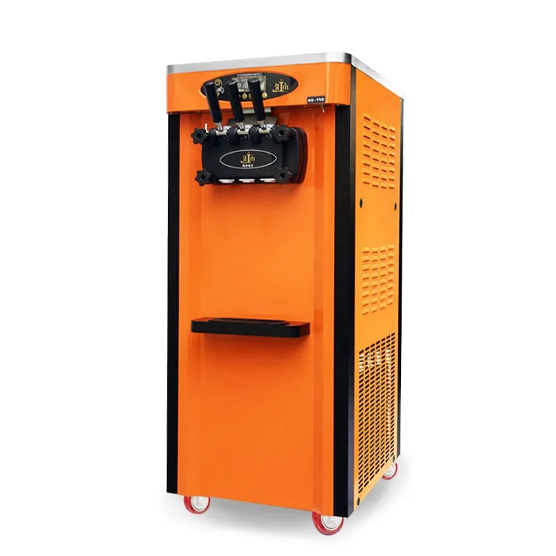 

Commercial Ice Cream Machine Vertical Triple Flavor Soft Serve Maker 25L High Capacity For Cafe Ice Cream Parlor