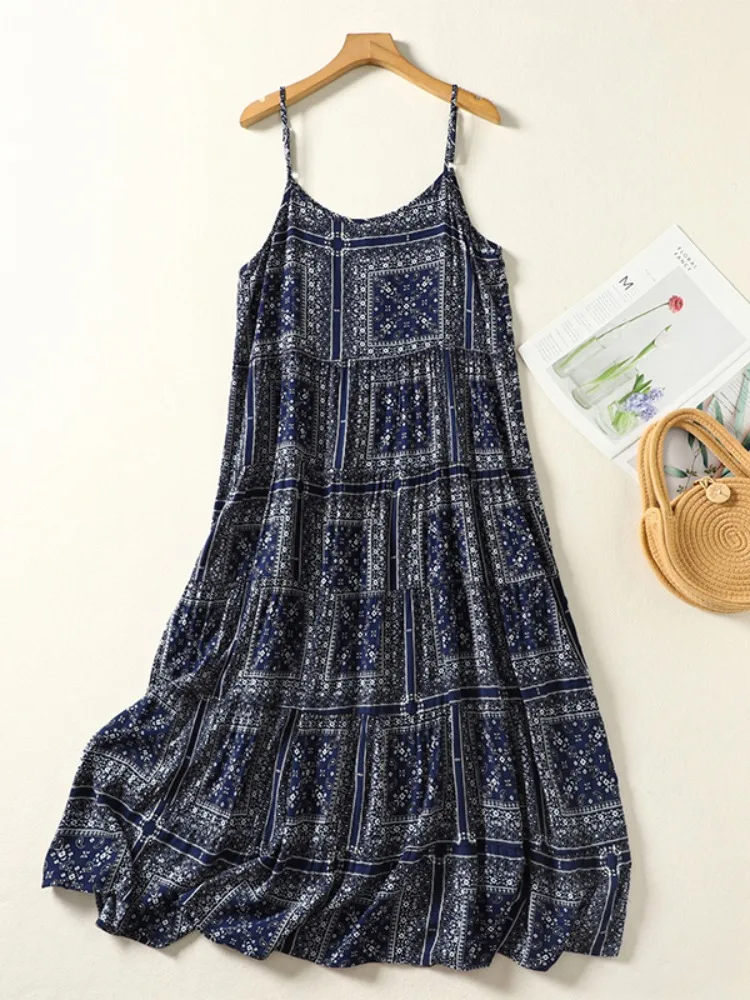 Retro Print Cotton …