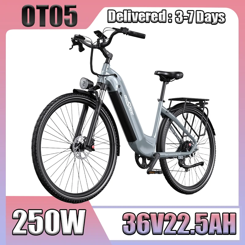 Bicicletta Elettrica ONESPORT OT05 con Motore da 250W, Batteria 36V22.5AH, Freni Idraulici, Pneumatici da 27.5”, Sensore di Coppia