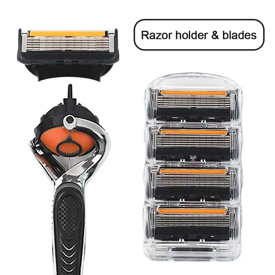 5-Layer Shaving Blade, Five Manual Shaving Blade, Imported Blade, Universal Replacement Blade Head, Men's Cleaning and Washing image 6