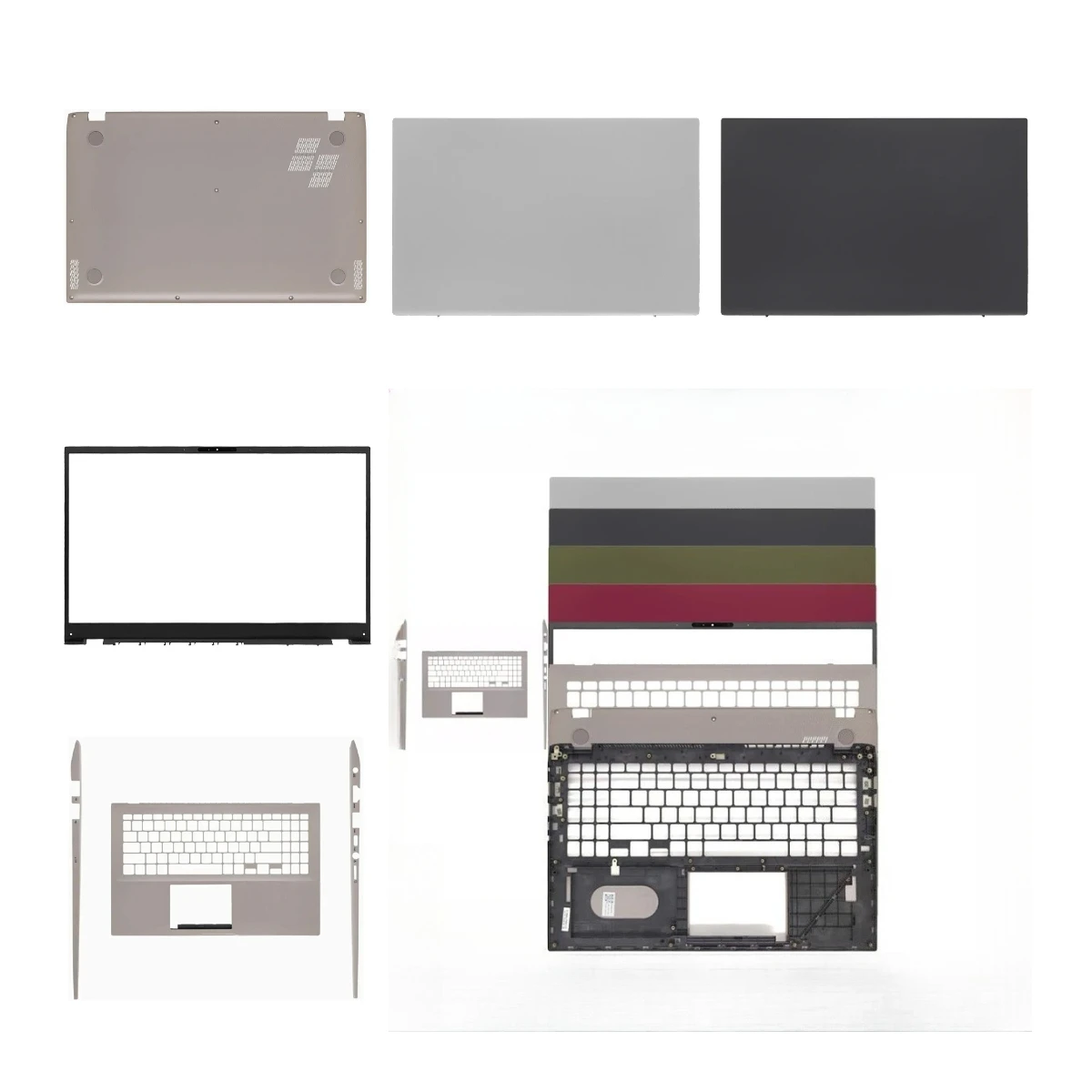 Brand new suitable for 15x S5500F S531F X531F S532F laptop LCD screen back cover, full panel palm rest bottom shell ABCD Cover