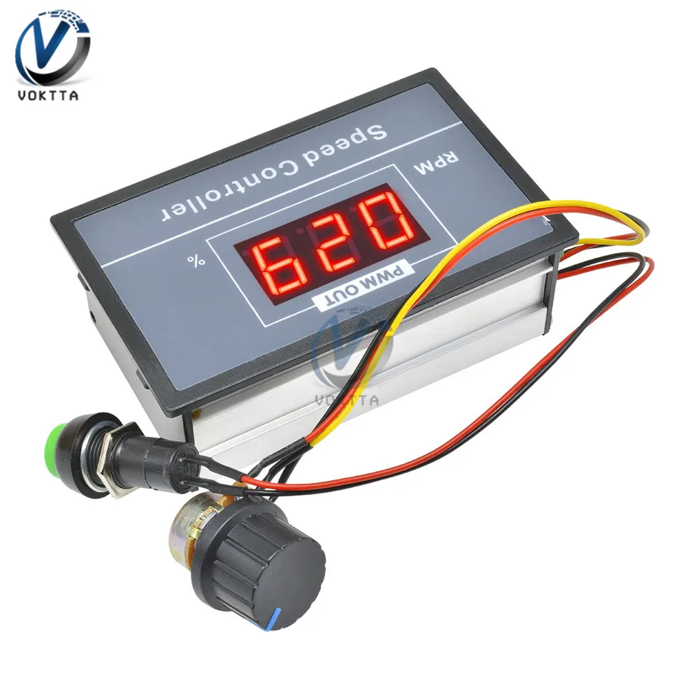 30A DC 6V 12V 24V 48V PWM regolatore di velocità del motore Display digitale a LED 0 ~ 100% regolatore di tensione regolabile con interruttore potenziometro