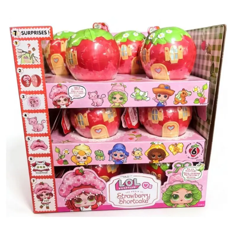 MGA L.O.L. ¡Sorpresa! Caja Misteriosa con Temática de Pastel de Fresa, Regalos Sorpresa, Figuras de Anime Coleccionables, Adornos