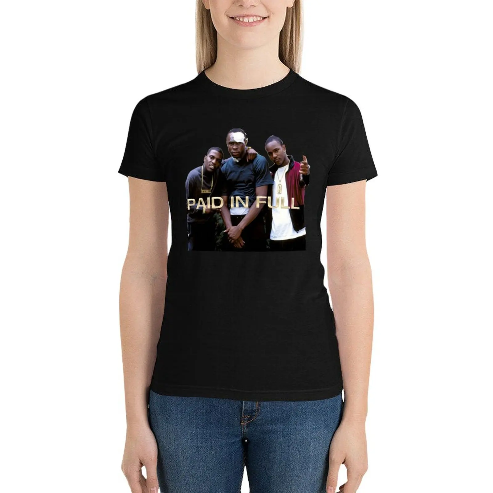 

PAID IN FULL T-Shirt Short sleeve tee anime clothes kawaii clothes oversized workout shirts for Women