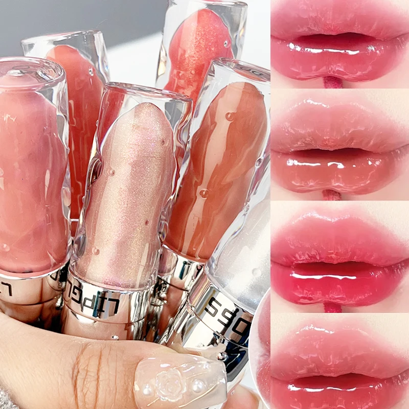 

Moisturizing Lip Gloss Mirror Pearl Non-Sticky and Lightweight Liquid Lipstick Shiny and Vegan Tinted Lip Glaze Ultra-Gentle
