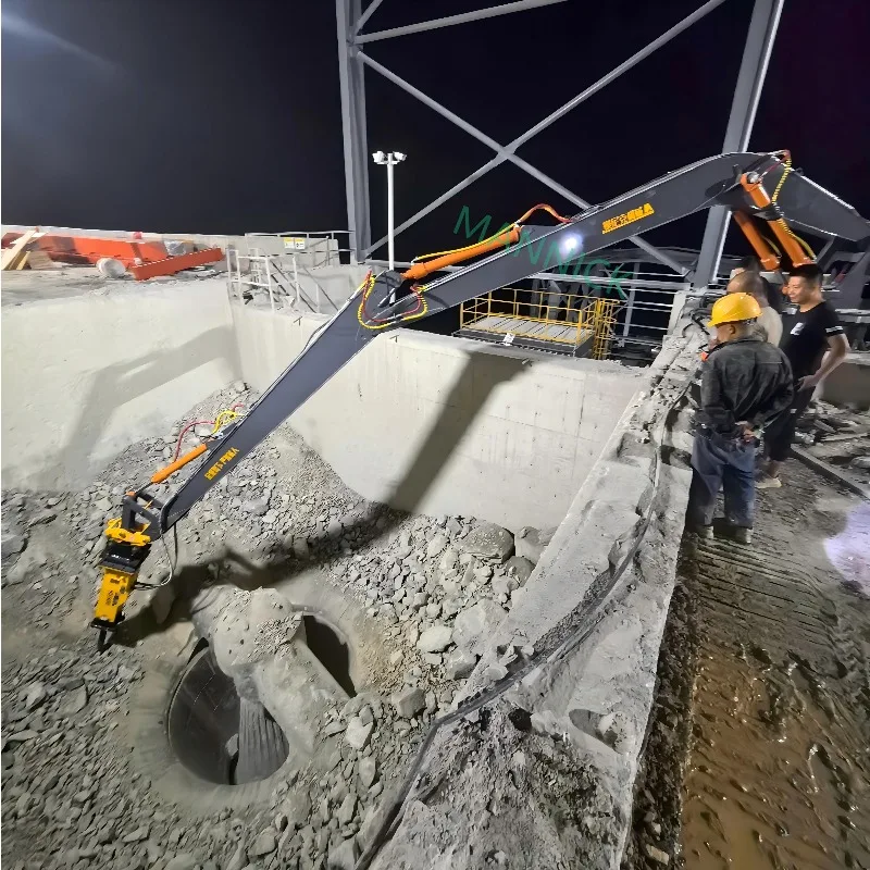 Customized 360°rotation Heavy-duty Stationary Rock Breaker Boom For Material Handling In Hazardous Environments.