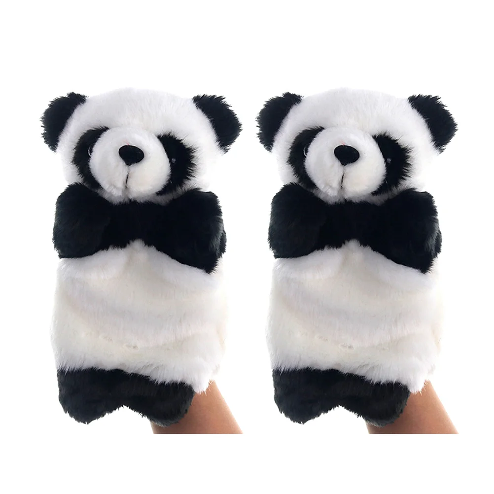 Mainan Panda menggemaskan, mainan tangan untuk anak-anak, boneka dongeng, properti pertunjukan