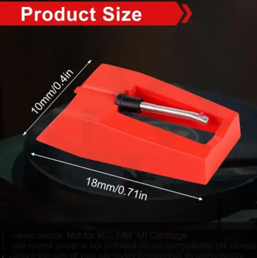 Aguja de Repuesto para Tocadiscos con Punta Compatible con Crosley, Victrola, ION, Pyle