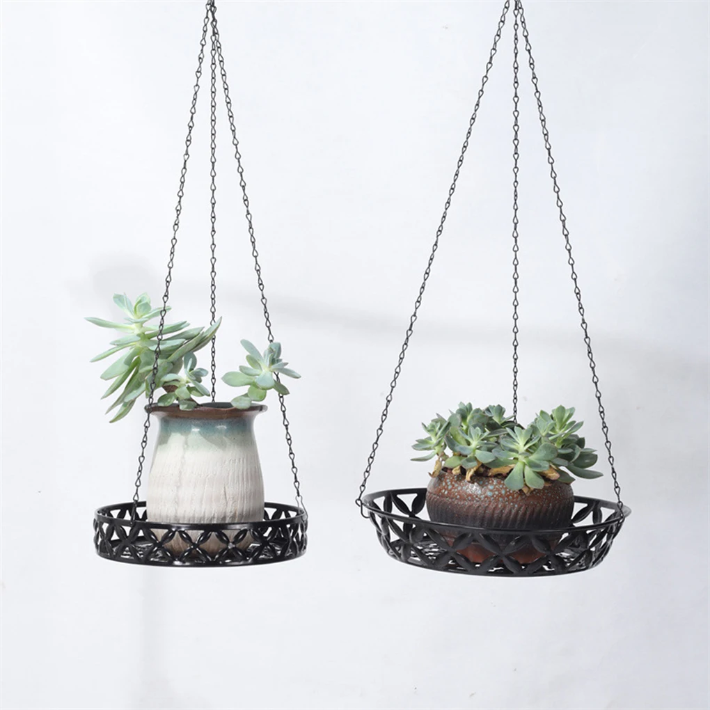 Modern Hanging Plant Holder Durable Hanging Planter For Outdoor Plants Clearance Flowers Herbs Metal hanging flowerpot