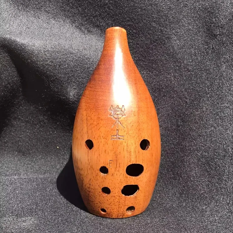 Xun-Xuns musicales profesionales de madera maciza, 10 agujeros, Ocarinas raras portátiles hechas a mano, instrumentos Orff de mano para principiantes y adultos
