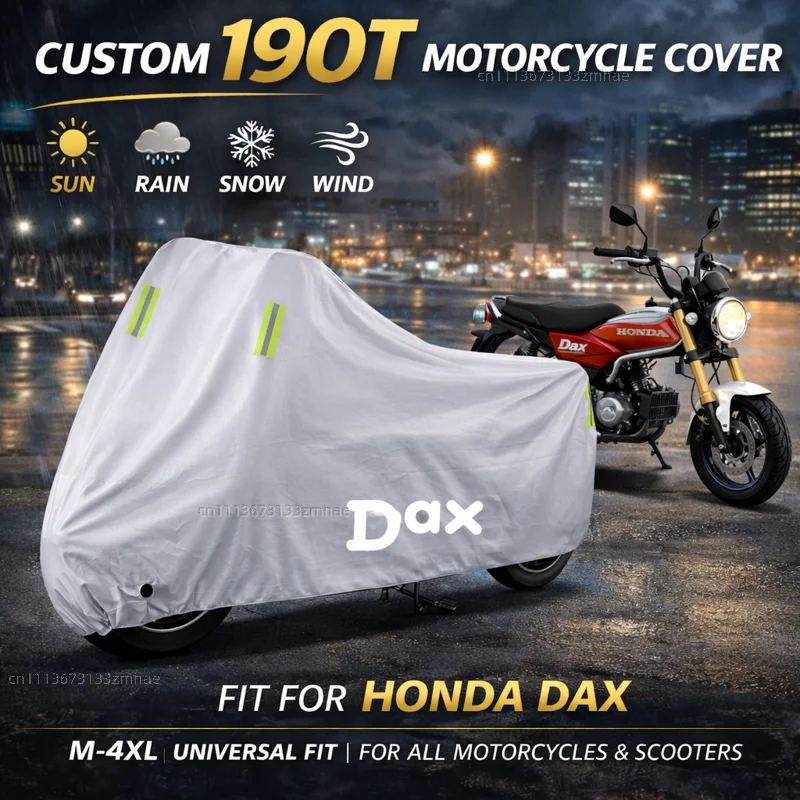 

FOR HONDA DAX125 ST125 ST 125 2022-2026 DAX 125 Motorcycle Cover Waterproof Heavy Duty Outdoor Rain Dust Sun Protector