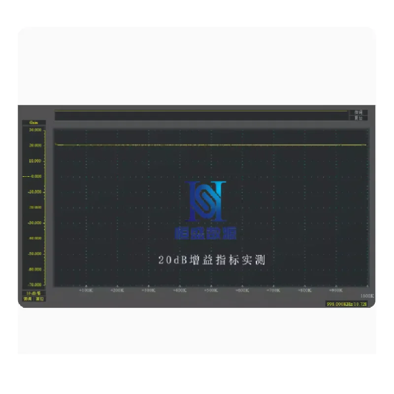 ADA4898-1 ultra-low noise broadband operational amplifier gain 5-26dB (default 20dB)