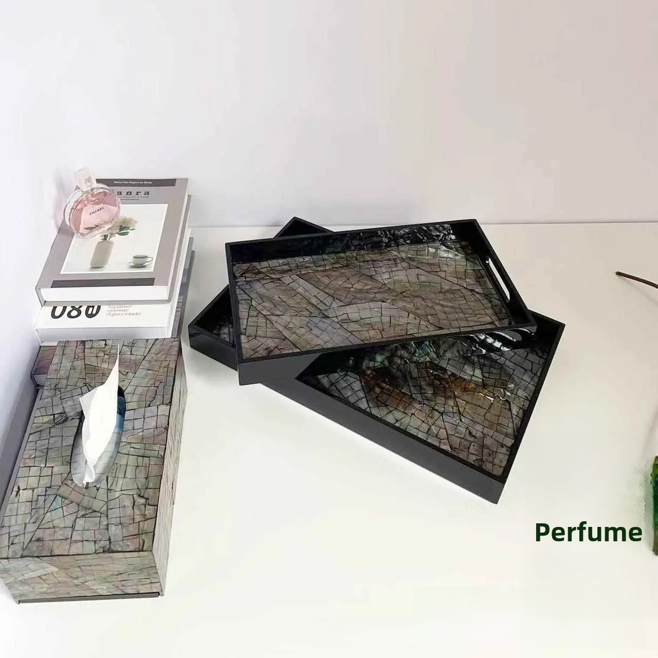 

Square Shaped Tray for Home Use Coffee Living Room Cake Serving Restaurant Tea Collection Business Style