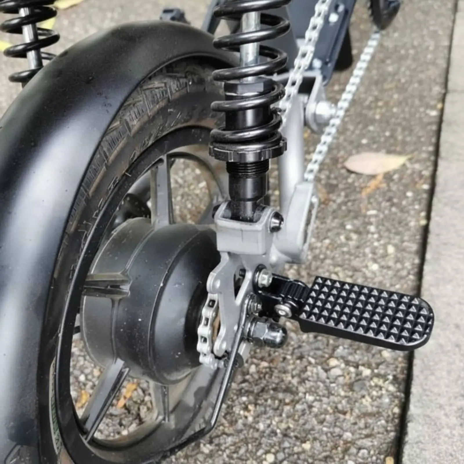 Rear Seat Bicycle Footrest Folding Aluminum Alloy Anti Slip Pedal Accessory for Electric Handbike 