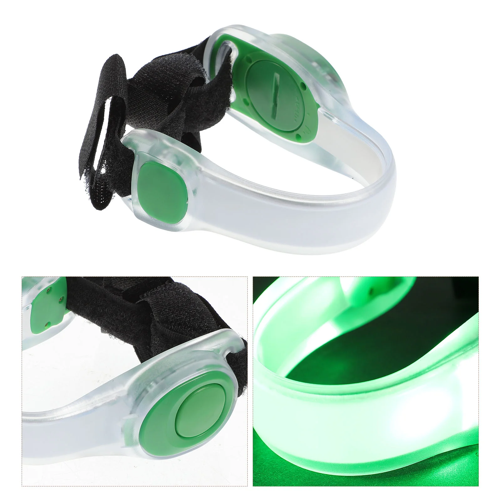 

2 Pcs LED Light up Armband Bar Neon Accessories Headlamp Reflect Glow Wrist Straps Shine