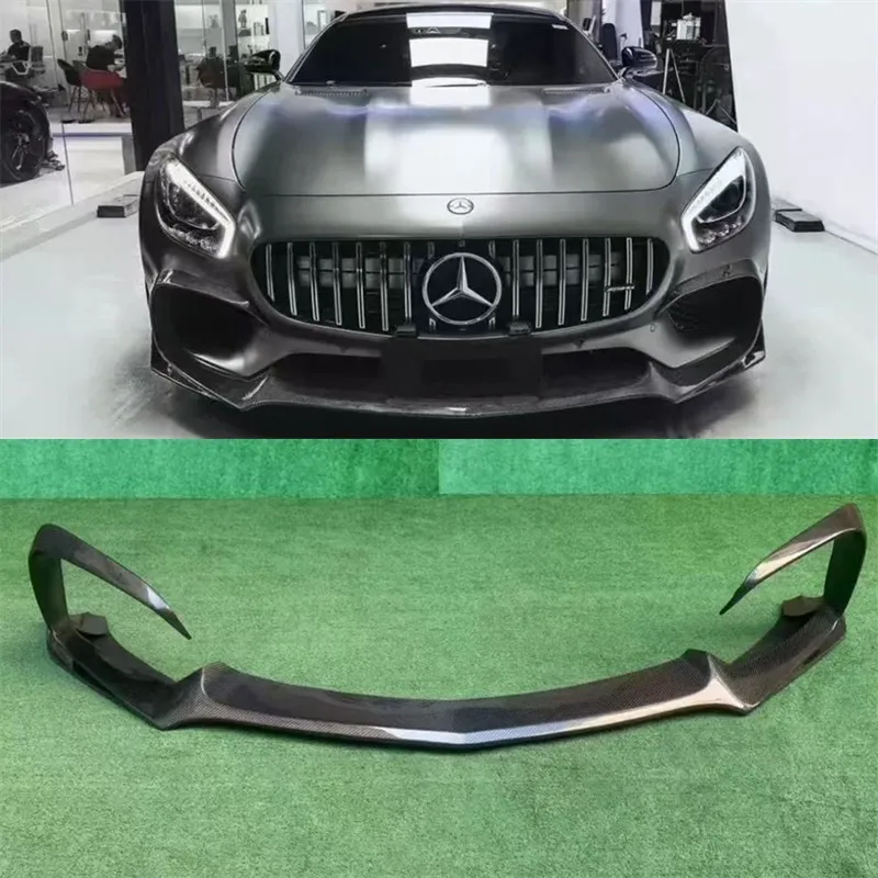 

For Mercedes Benz GT GTS AMG 2015-2018 Real Carbon Fiber Front Lip Front Bumper Lower Lip Under Spoiler Splitter Body Kit