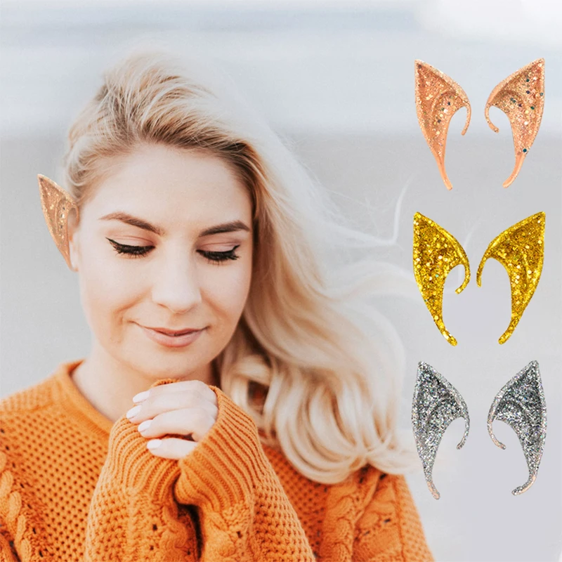 آذان الصورة الرمزية التأثيرية الملونة اللامعة الفيلم الرمزية 2 طريقة المياه تأثيري اكسسوارات آذان Elven