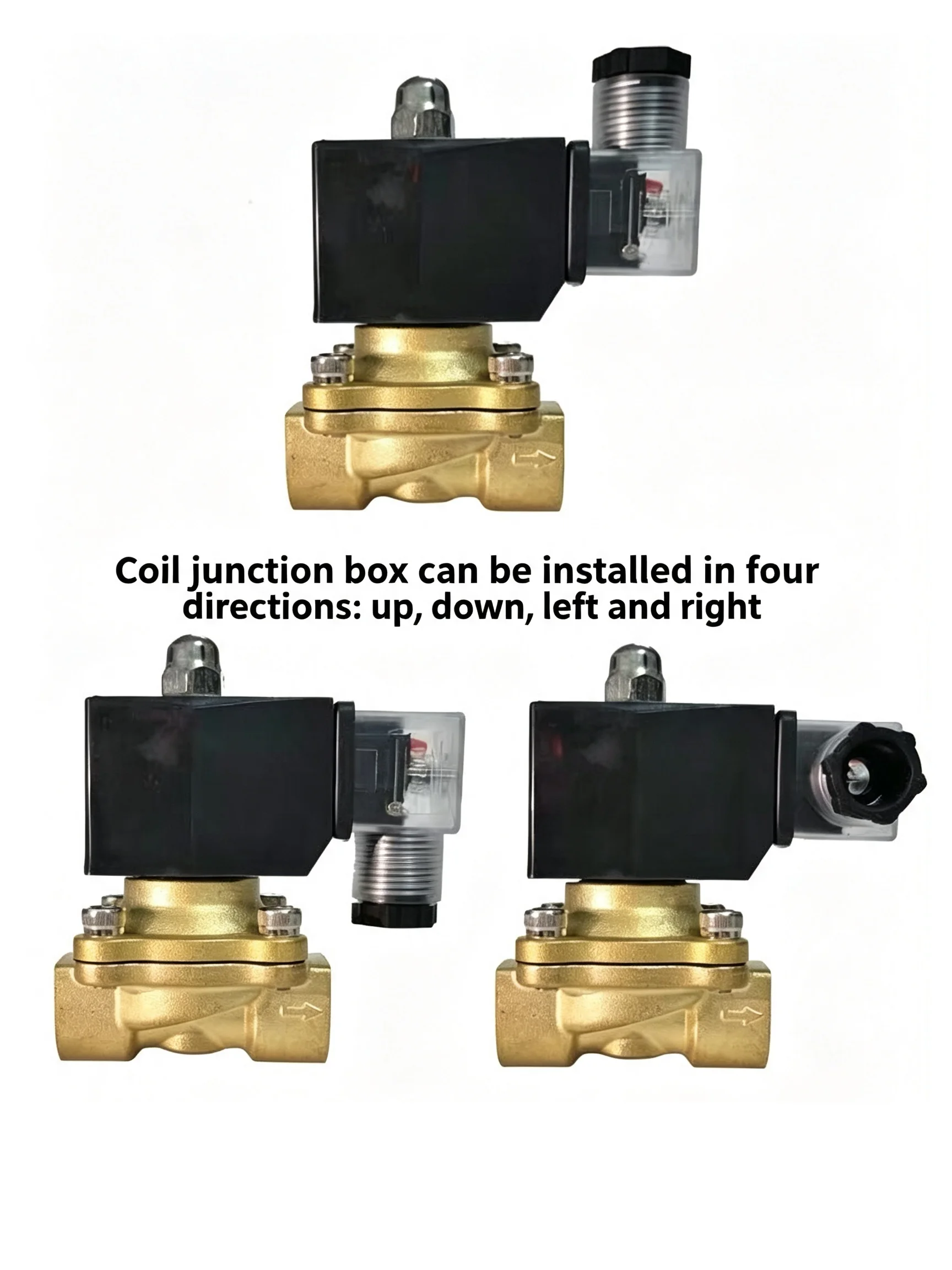 Solenoid Valve IP65 for Water Oil Air 12V/24V/220V/110V 1/4