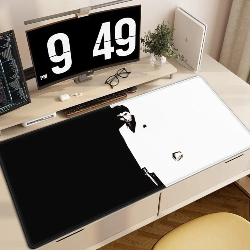 

S-Scarface Tony Montana Mouse Pad Large Desk Mat Keyboard Ergonomic Office Rubber PC Non-slip Anti-fray Home Custom Best Price