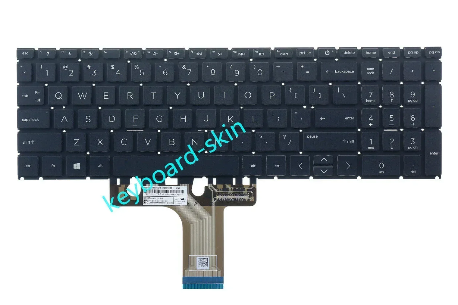 New US black without-backlit keyboard For HP x360 Convertible 15-ER**** laptop